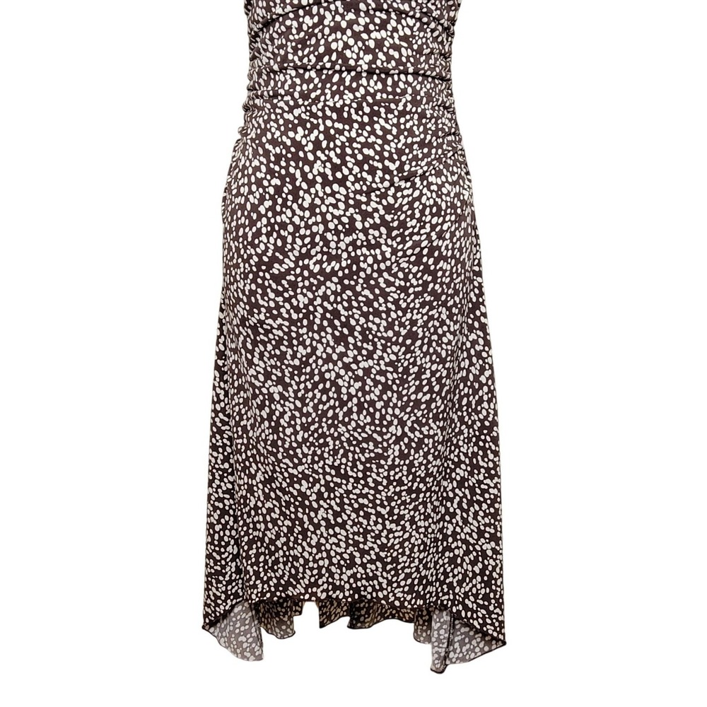 Speechless Vintage Y2K Brown Dot Strapless High Low Dress M Retro Fairy Beach - Picture 3 of 7